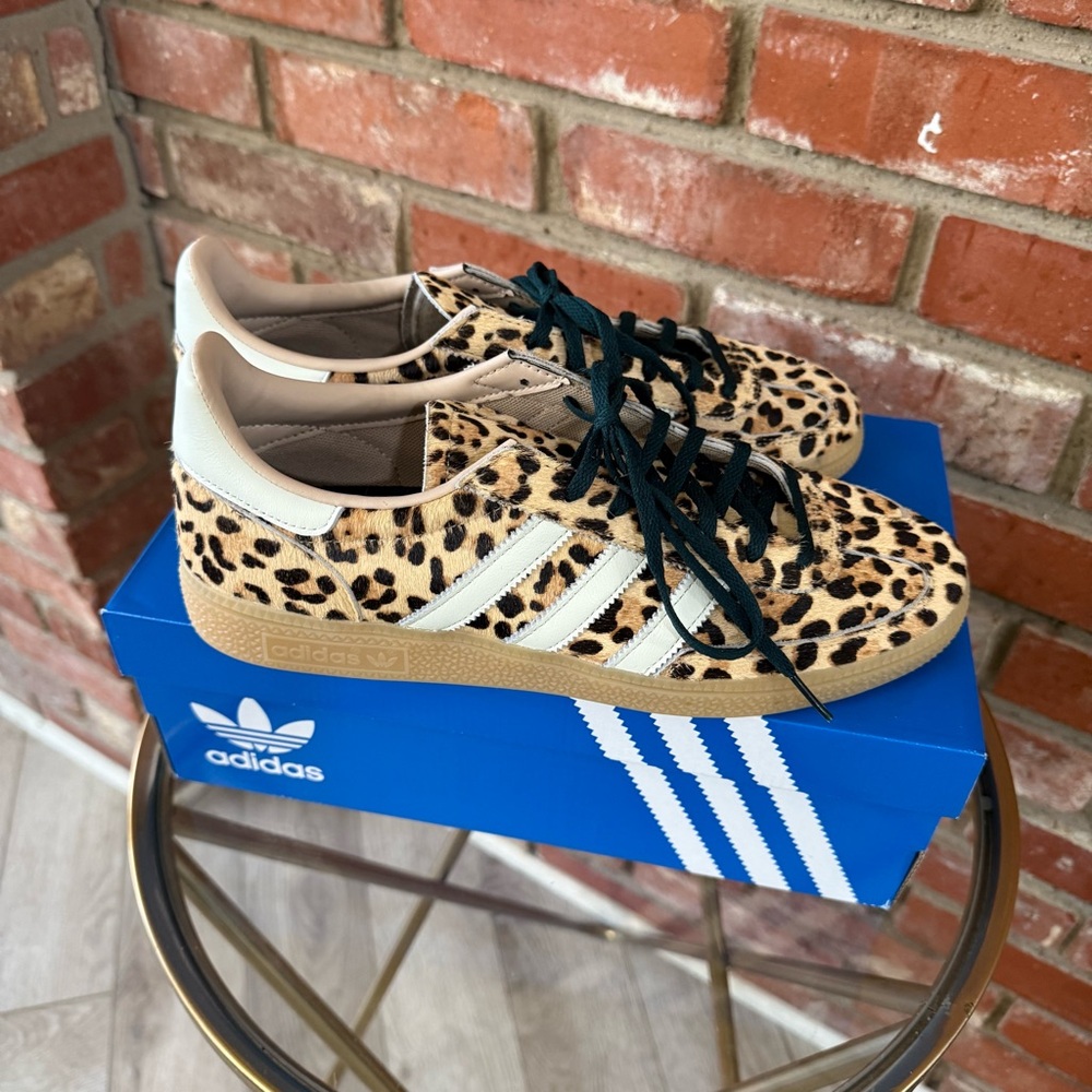 adidas Leopard Print Gazelle Sneakers - Beige/Black